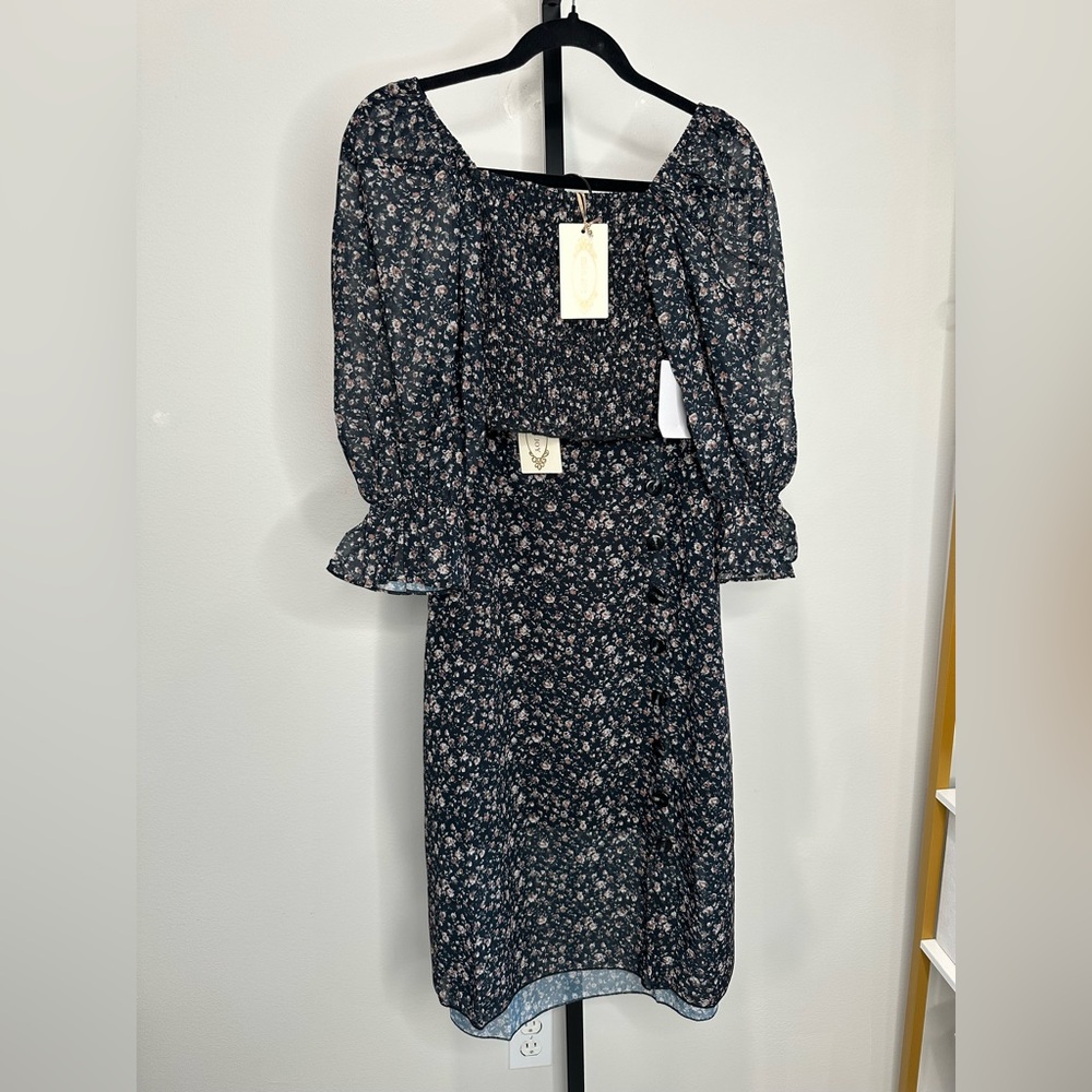 JOYFOLIE Mia Joy Rehanne Women's Top and Skirt Set in Black Floral - Picture 3 of 10
